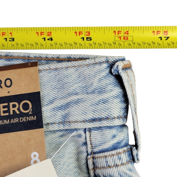 Aeropostale Jeans Women Size 8 32X32 90s Baggy Destroyed Light Wash Cotton New - Picture 7 of 11